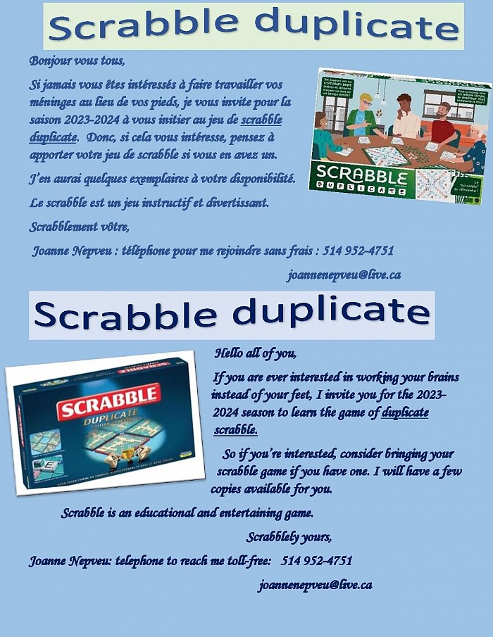 2023-2024 Scrabble à Park Lake