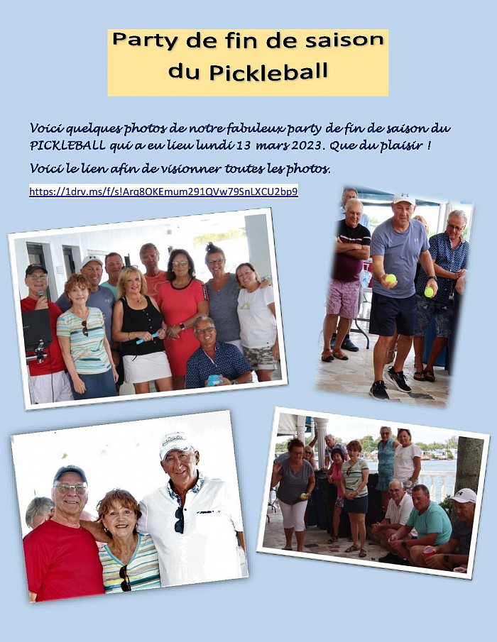 2022-2023 Pickleball party 13 mars