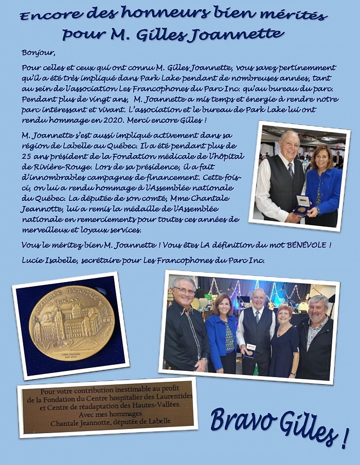 2023-2024 Gilles Joannette médaille de l'Assemblée nationale
