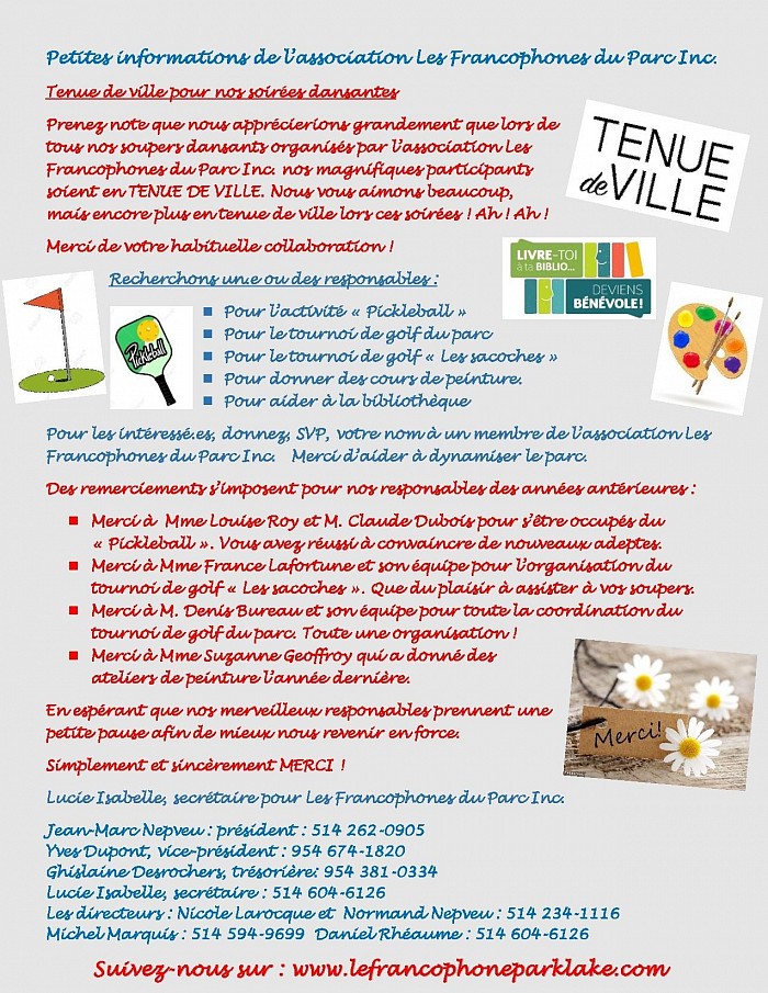 2023-2024 Tenue de ville et remerciements