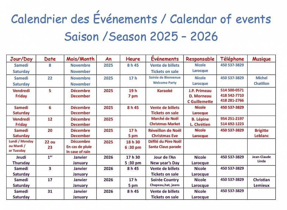 Calendrier
