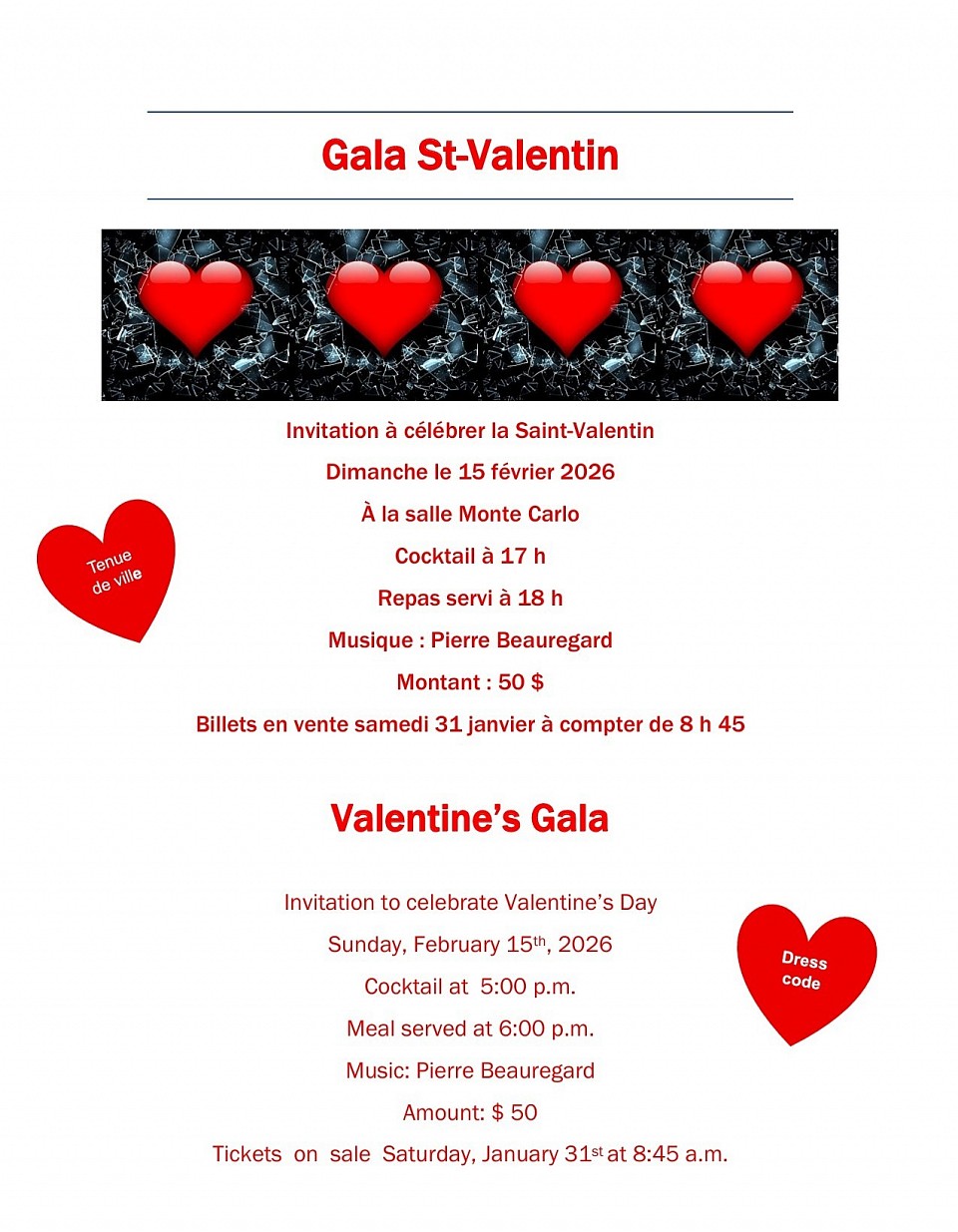 Gala St Valentin